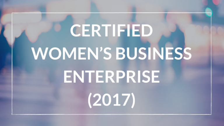 Certified Women's Business Enterprise (2017)
