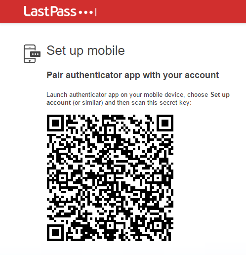 LastPass Authenticator Setup