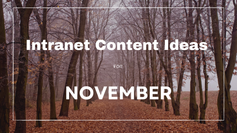 Intranet Content for November